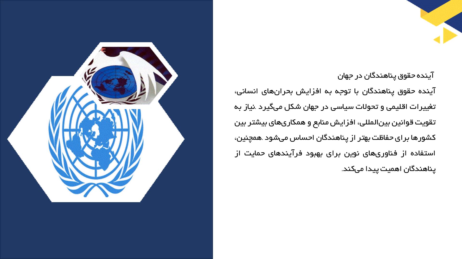 پاورپوینت در مورد حق پناهندگی و حقوق پناهندگان